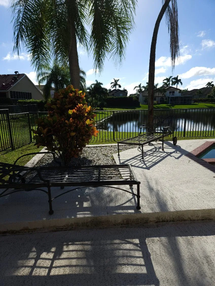 The same patio cleared and ready to enjoy after removal