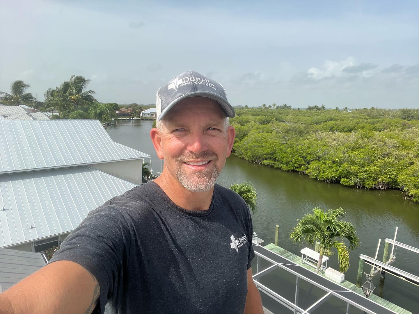 Wendell Clark on a Treasure Coast rooftop overlooking the waterway