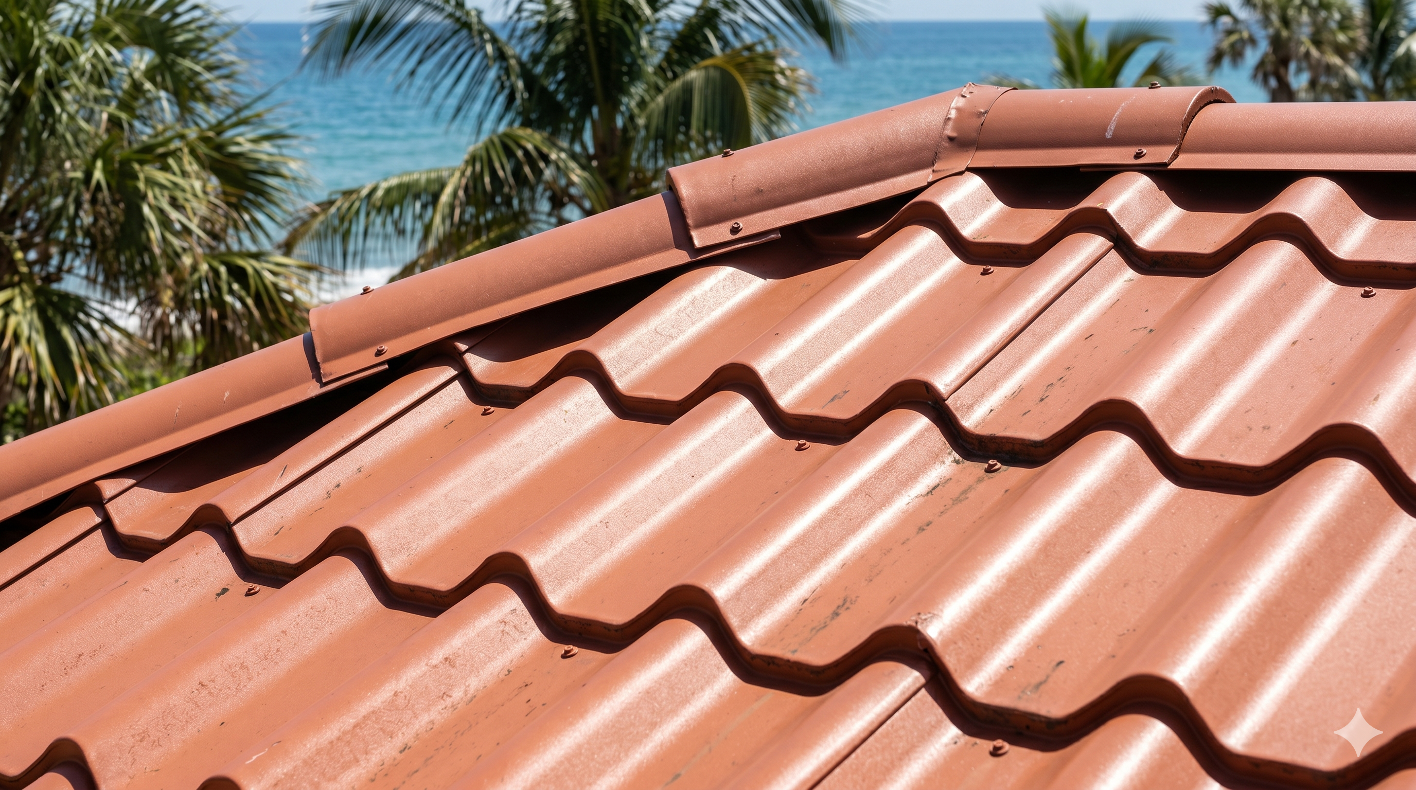 Metal tile roof