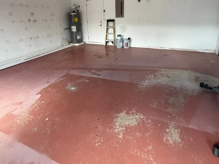 The same garage completely cleared and swept after the Dump Wizard cleanout