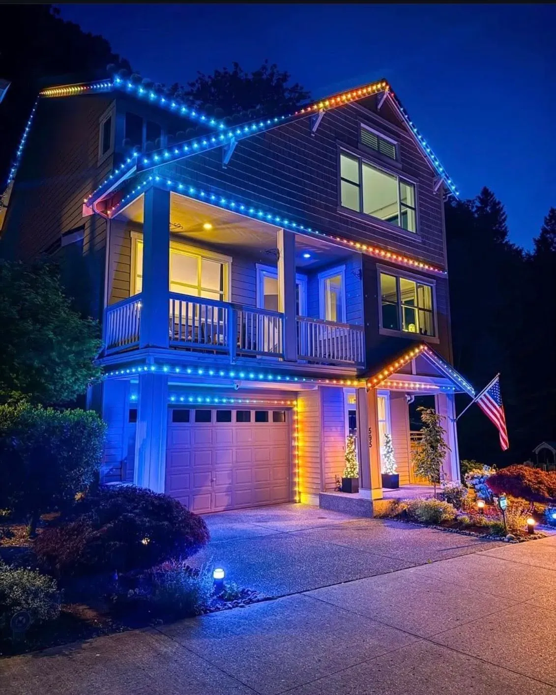Christmas lighting installed by JVS Christmas Lighting