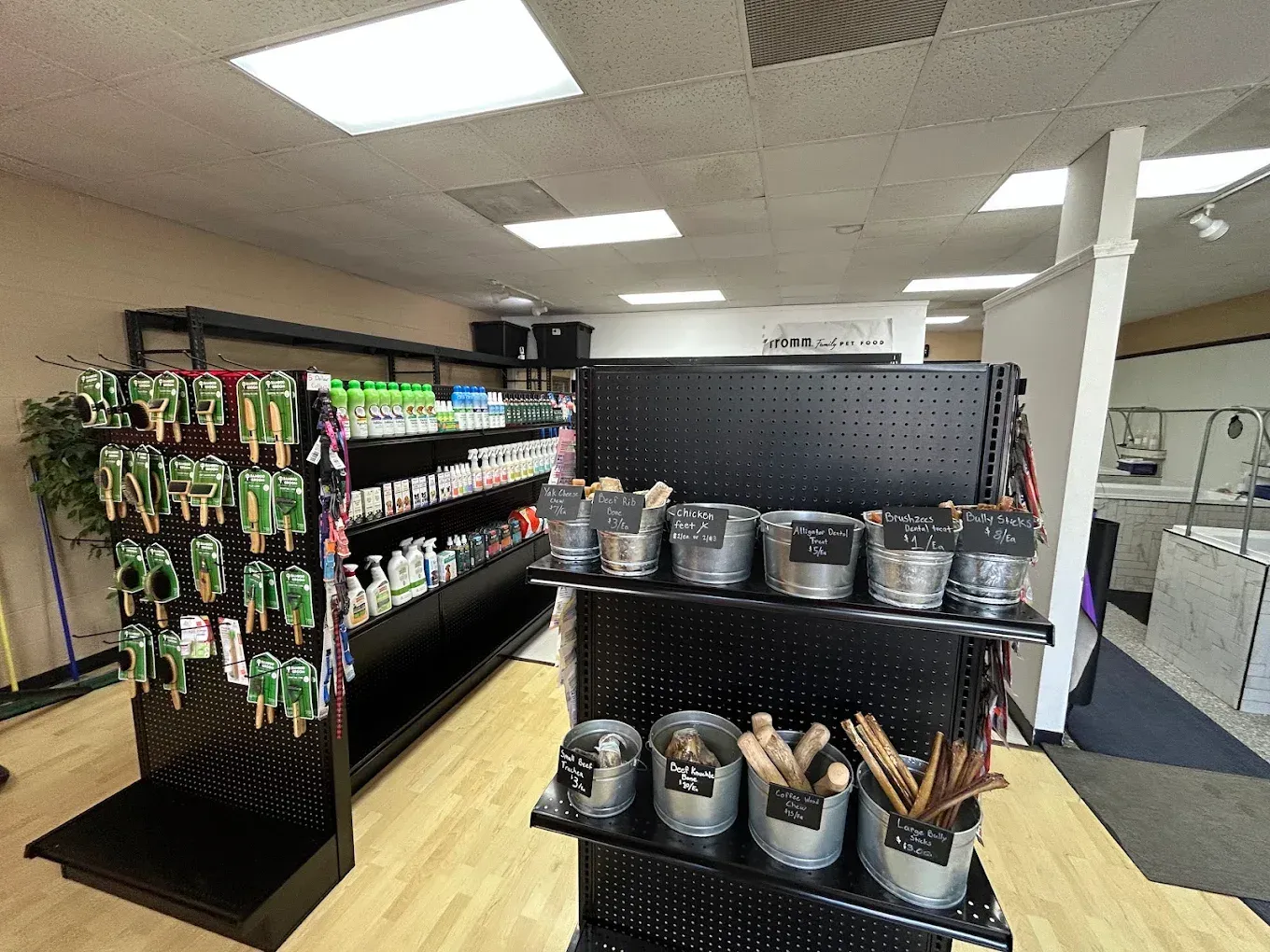 The retail shop shelves