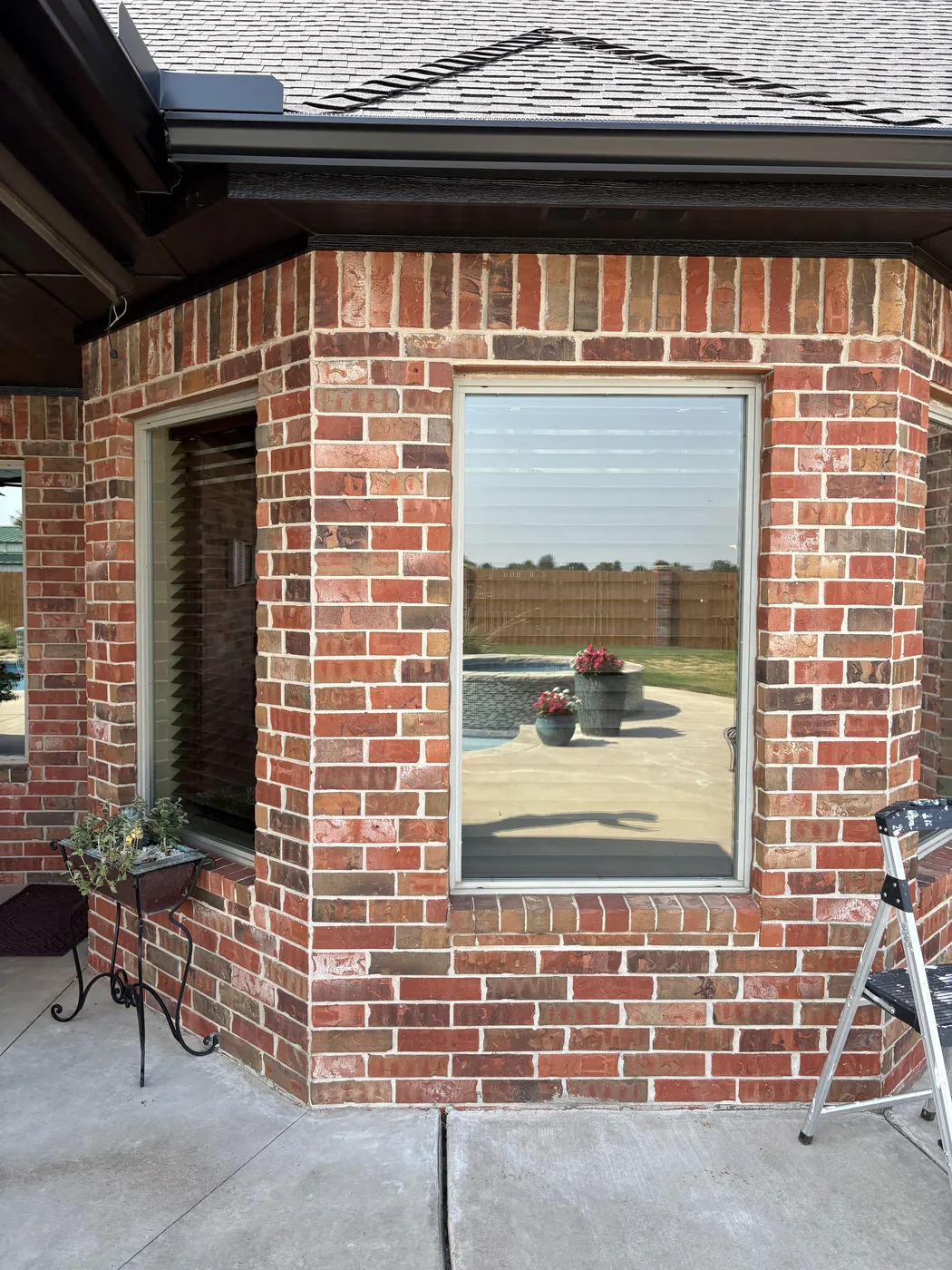 Home window at an Aqua Steam job